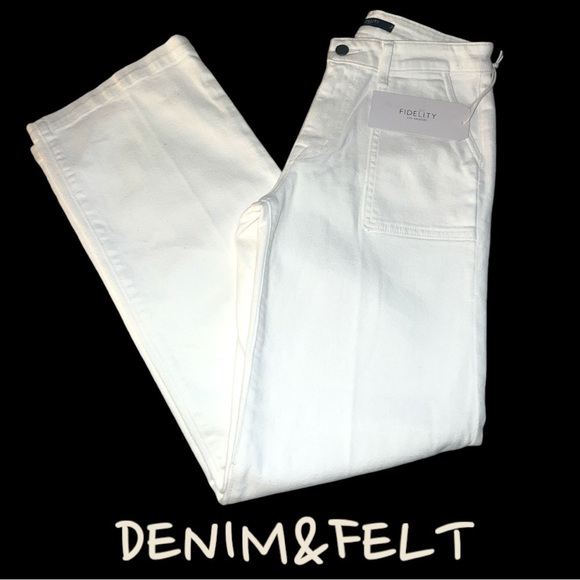 Fidelity Denim JONI REGAL WHITE Jeans/ Utility Pants | NEW/NWT!!! 💜👖💜👖 - Picture 5 of 11